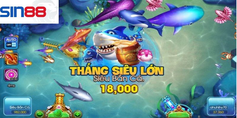 Bắn cá ăn xèng tựa game hấp dẫn tại SIN88